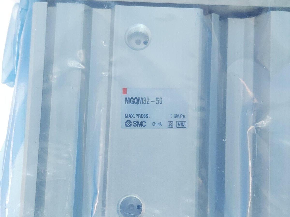 Used NEW SMC MGQM32-50 COMPACT GUIDE CYLINDER SLIDE BEARING MGQM3250, 1.0MPa