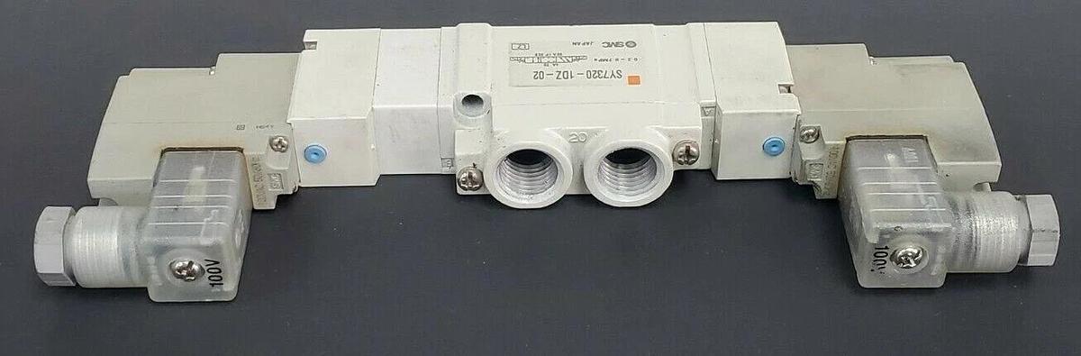Used SMC SY7320-1DZ-02 SOLENOID VALVE ASSY 0.2-0.7MPa 100VAC 50/60HZ SY73201DZ02