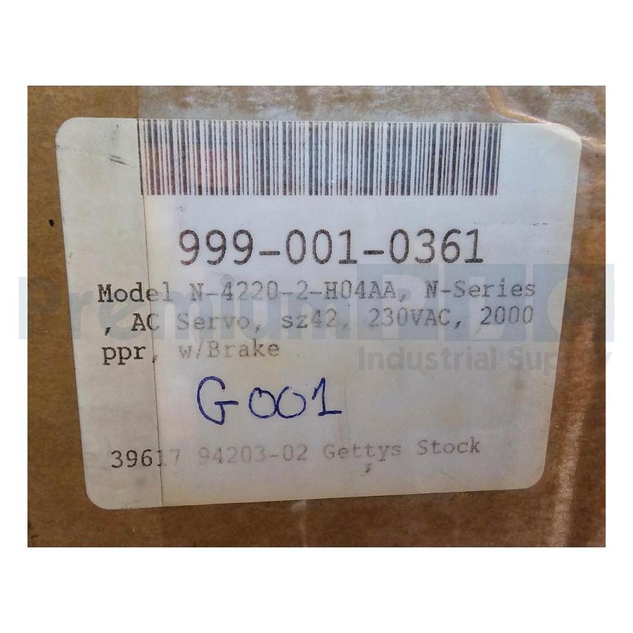 Used ELWOOD / ALLEN BRADLEY N-4220-2-H04AA / 999-001-0361 AC SERVO MOTOR 1.5HP NSMP
