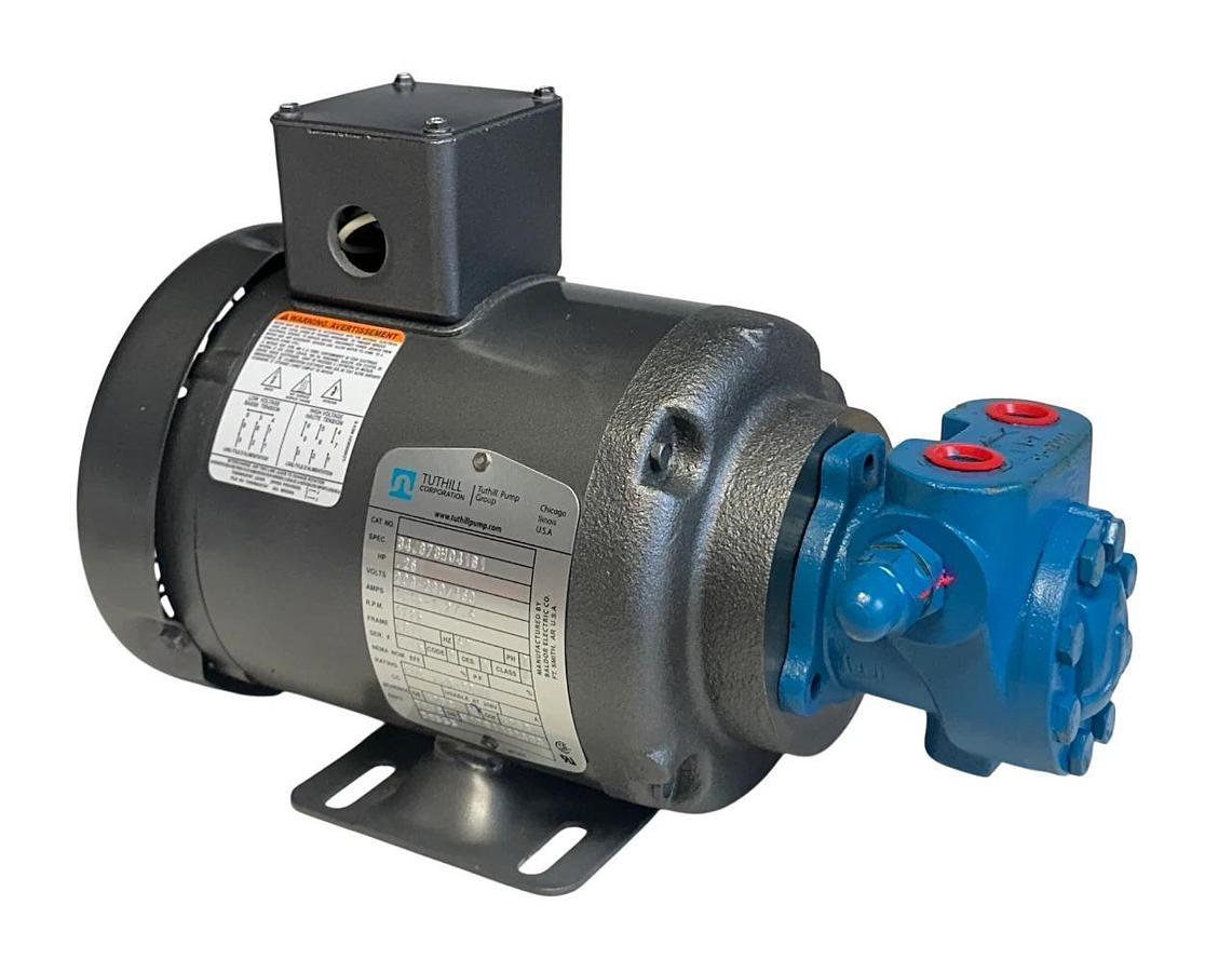 TUTHILL HTI 780-004 / 000LEV-C-A-7 ROTARY GEAR PUMP & MOTOR .25HP 3P .5GPM NSMP
