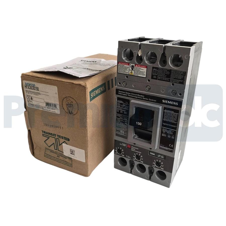 SIEMENS HFXD63B150 SENTRON CIRCUIT BREAKER 3P/150A/600V~/65kA@480V~ w/TRIP NSMP 783643318144