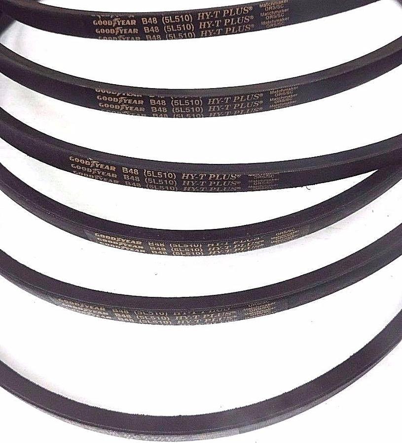 LOT OF 6 NEW GOODYEAR B48 HY-T PLUS V-BELTS 51'' O.C. 21/32'' WIDE 1BAND
