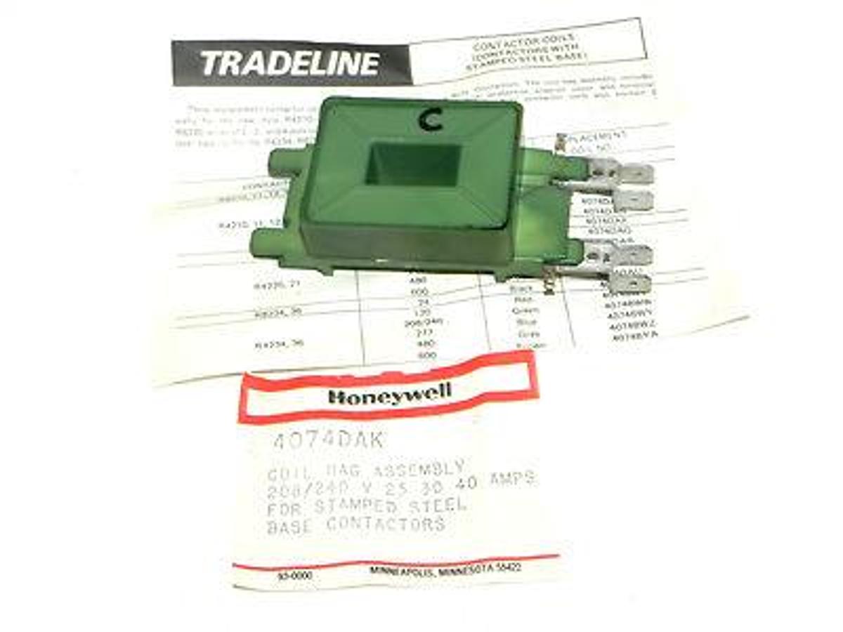 Used NEW HONEYWELL 4074DAK COIL BAG ASSEYBLY 208/240VAC