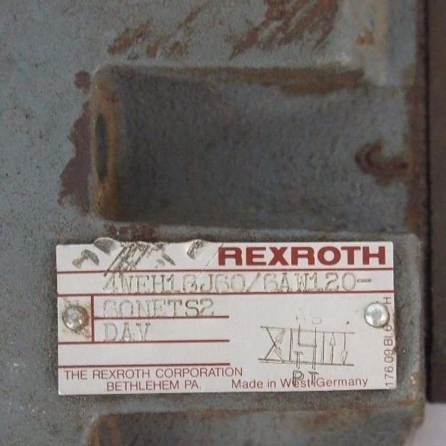 Used REXROTH 4WEH16J60/6AW120-60NETS2 VALVE W/ Z2FS-6-2-41-10V & 4WE6J52/AW120-60