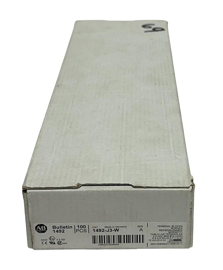 68 ALLEN BRADLEY 1492-J3-W /A BULLETIN 1492 TERMINAL BLOCKS WHITE AC/DC OEM NSMP
