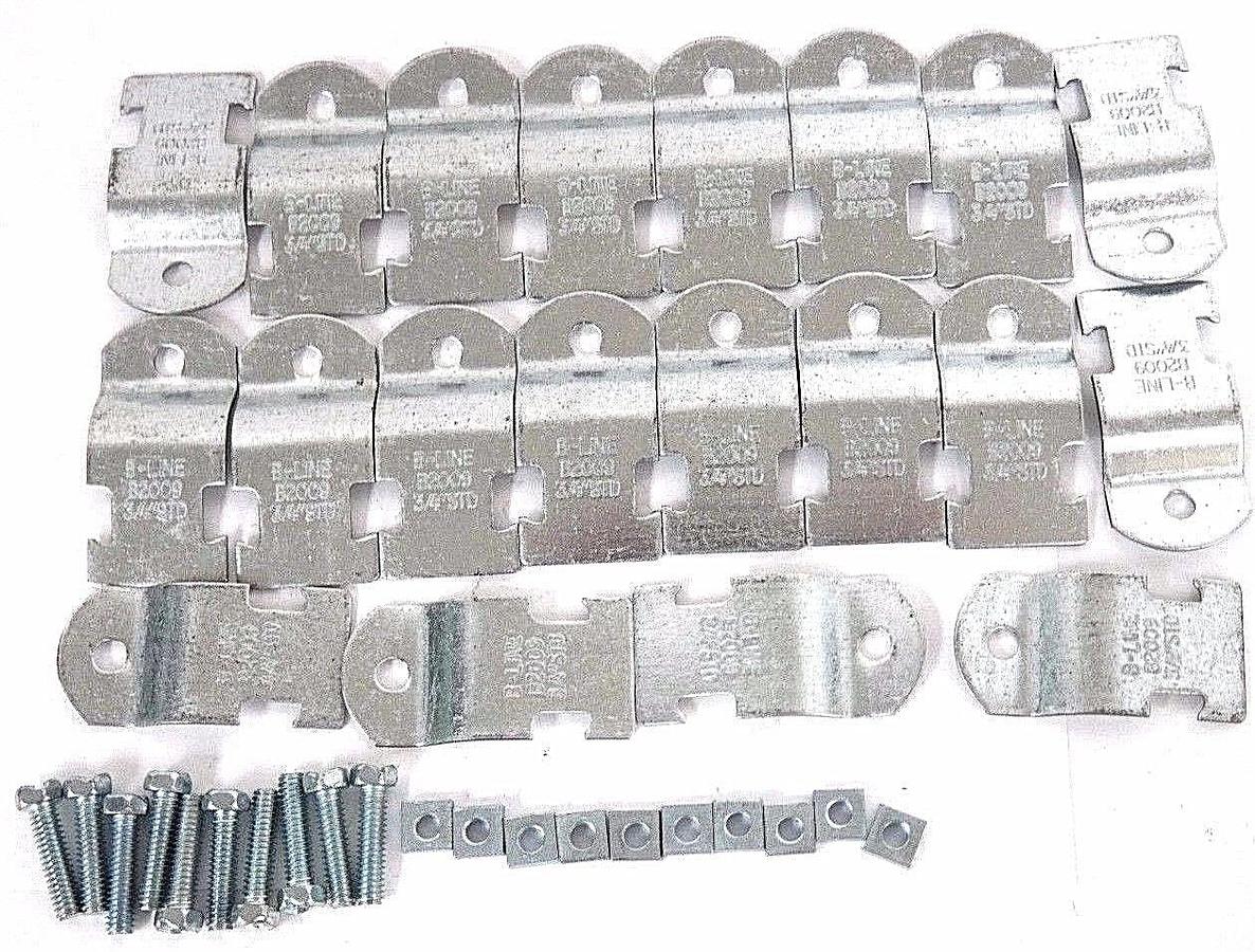 Used NEW B-LINE B2009 3/4" STD PIPE/CONDUIT CLAMP RIGID - PACK OF 10 PAIR