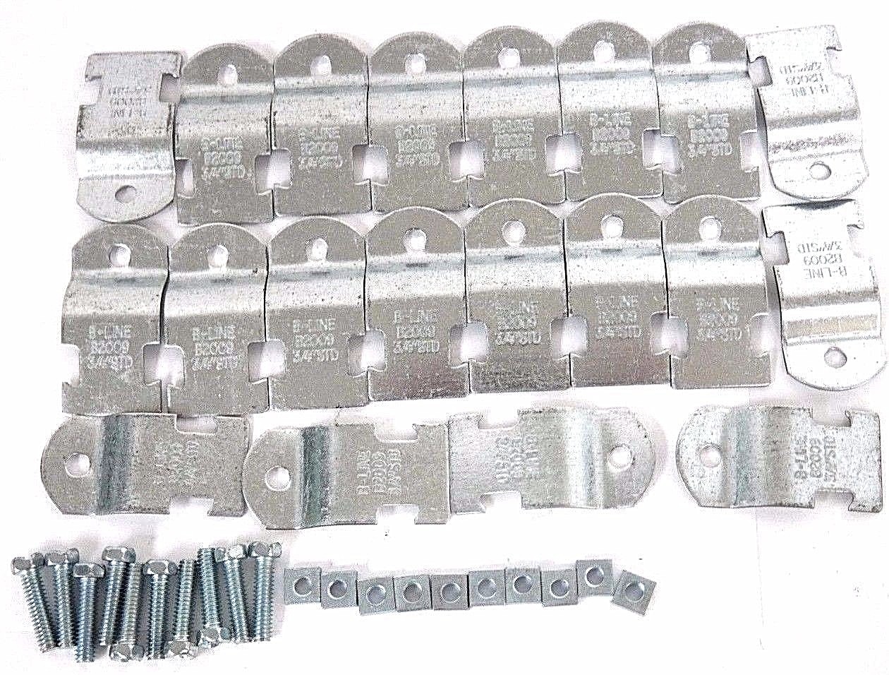 Used NEW B-LINE B2009 3/4" STD PIPE/CONDUIT CLAMP RIGID - PACK OF 10 PAIR
