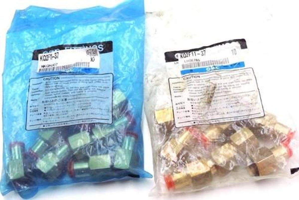 Used NEW SMC KQ2F11-37 FITTINGS FEMALE CONNECTOR KQ2F1137 (QTY:20)