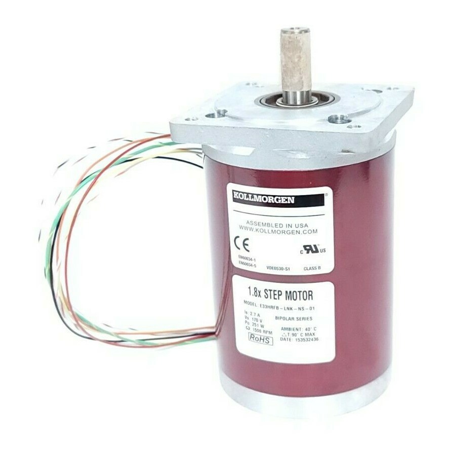 Used NEW KOLLMORGEN E33HRFB-LNK-NS-01 STEPPER MOTOR 2.7AMP 251W 1500RPM 170V