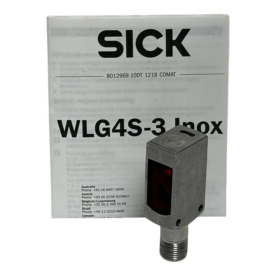 SICK WLG4S-3P2432V Inox Stainless Photoelectric Sensor 1054725 New Surplus