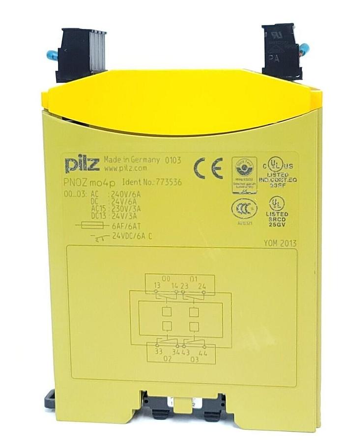 Used USED PILZ PNOZ mo4p 4n/o 773536 SAFETY RELAY EXPANSION MODULE PNOZMO4P