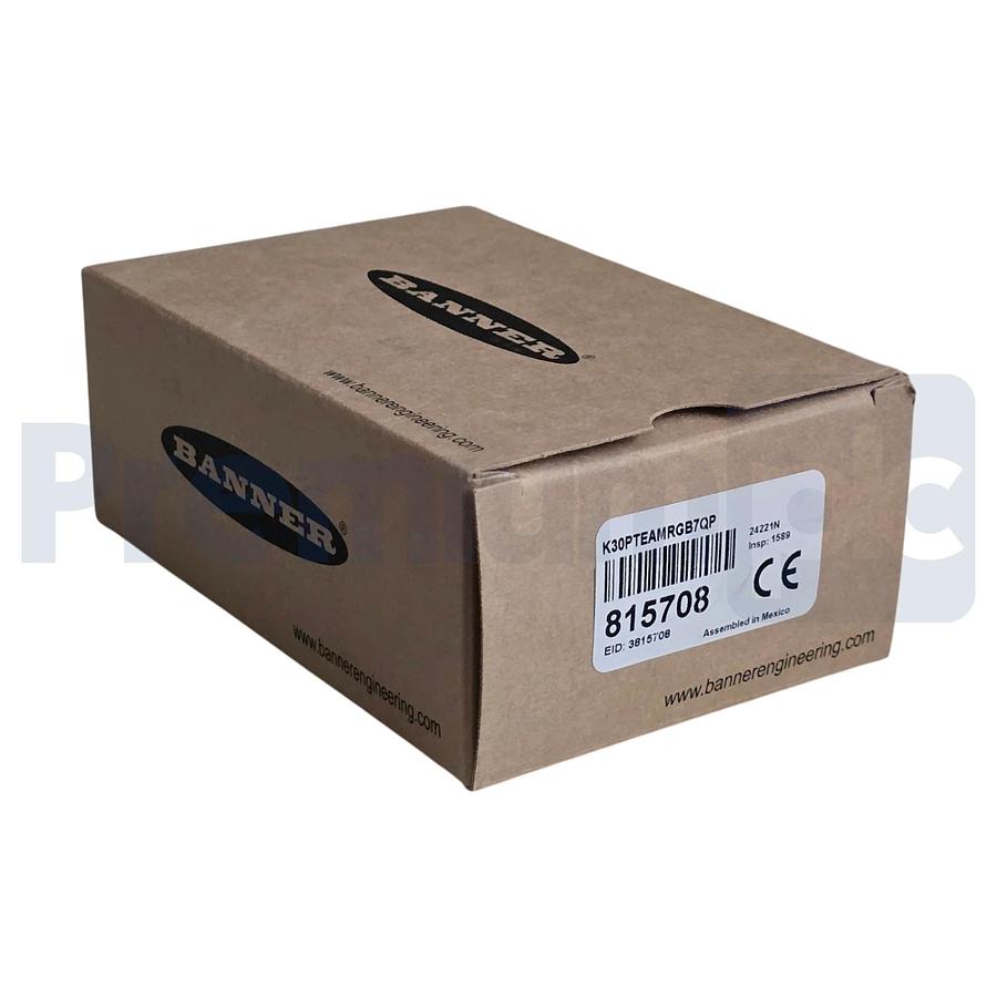 Used Banner K30PTEAMRGB7QP 815708 K30 Pro Touch 7-Color RGB Sensor 8-pin M12 NSMP