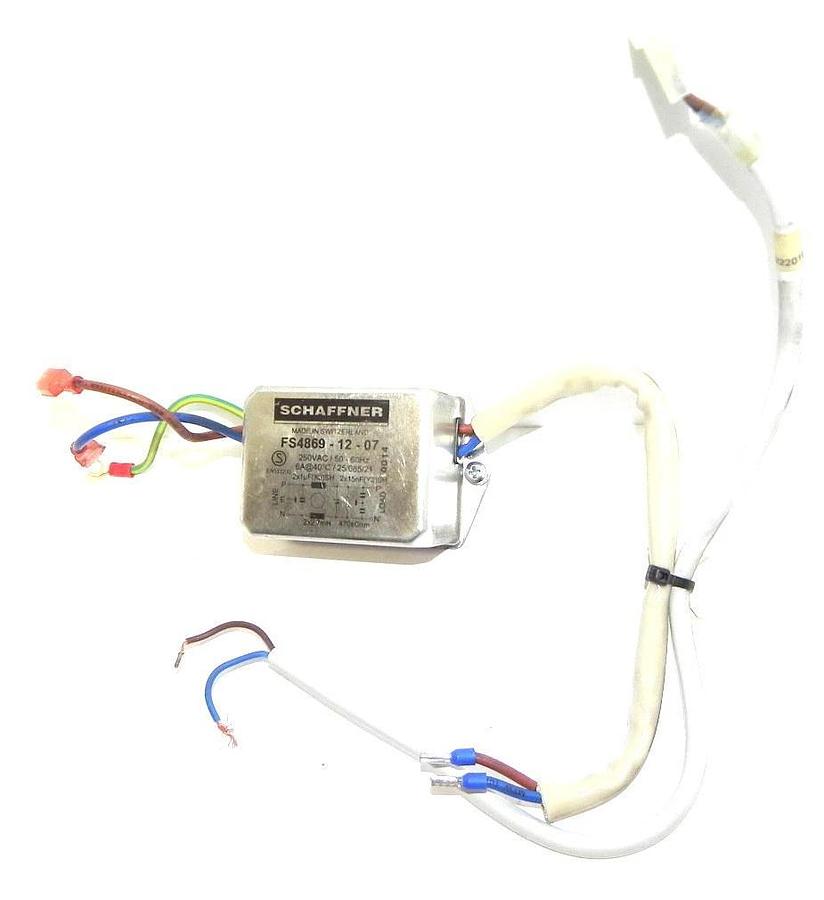 Used SCHAFFNER FS4869-12-07 LINE FILTER FS48691207, 250VAC, 50-60HZ 6A@40DEG. C