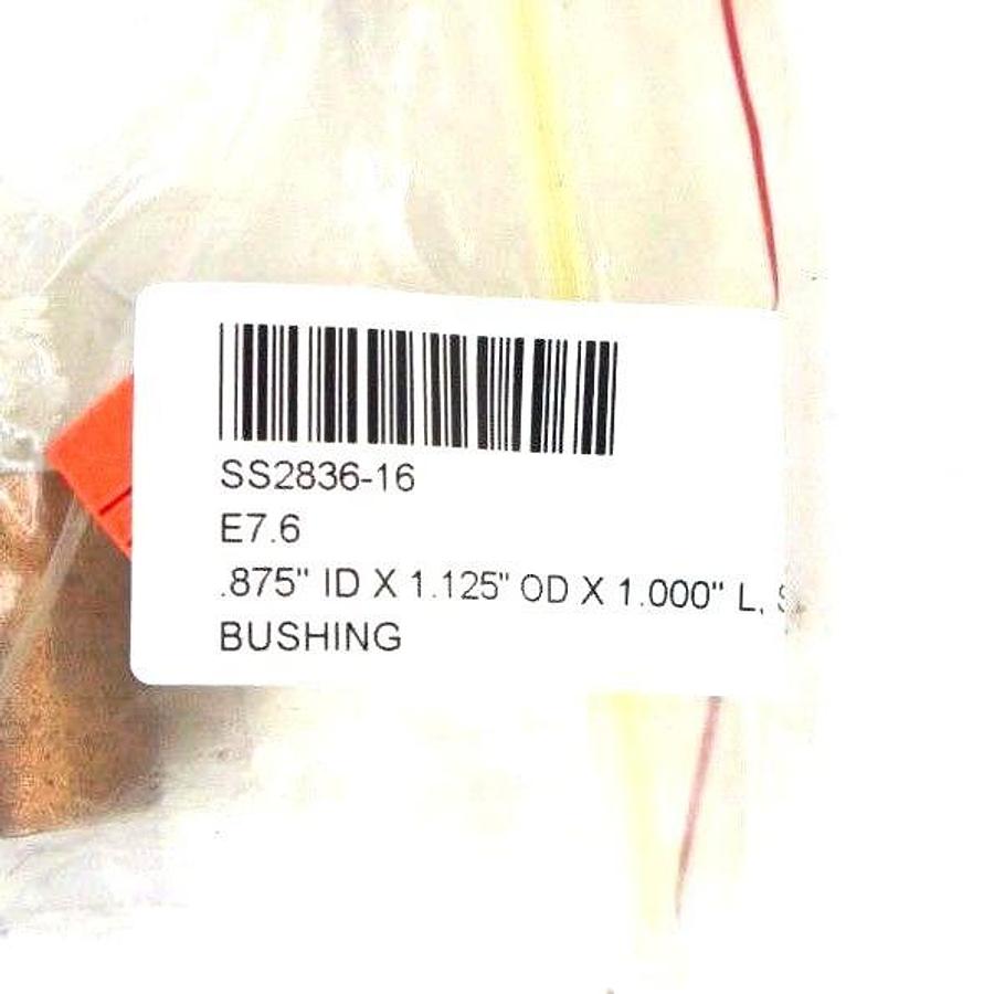 Used LOT OF 6 NEW GENERIC SS2836-16 BRONZE SLEEVE BEARINGS 0.875 ID, 1" L, SS283616