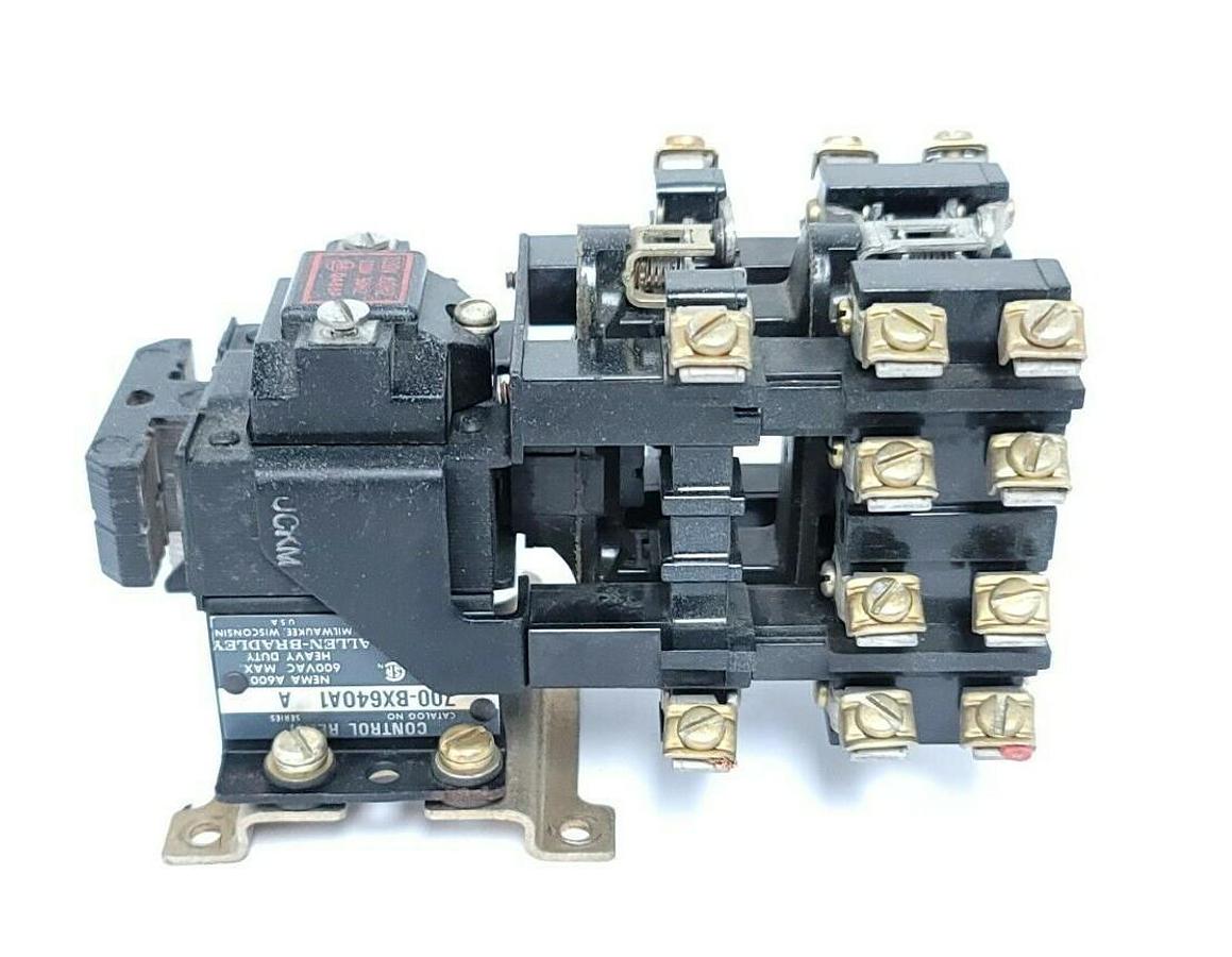 Used ALLEN BRADLEY 700-BX640A1 SER. A CONTROL RELAY W/ OA86P COIL