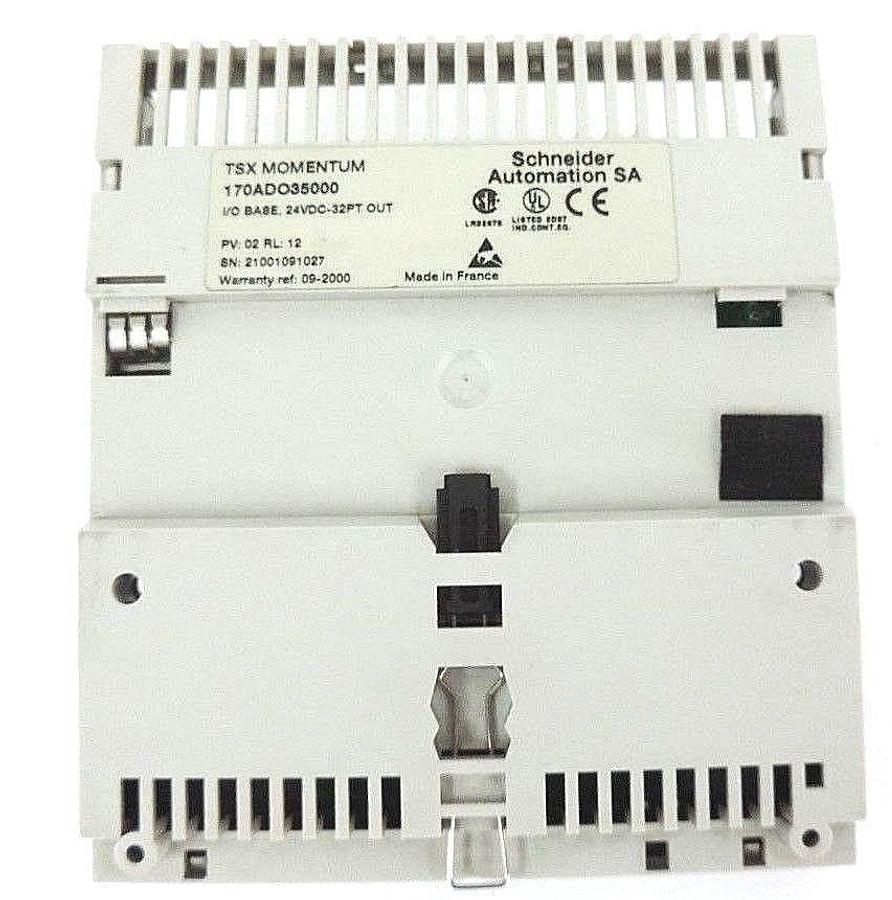 Used SCHNEIDER AUTOMATION TSX MOMENTUM 170DO3500 I/O BASE, 24VDC-32PT OUT, PV: 02