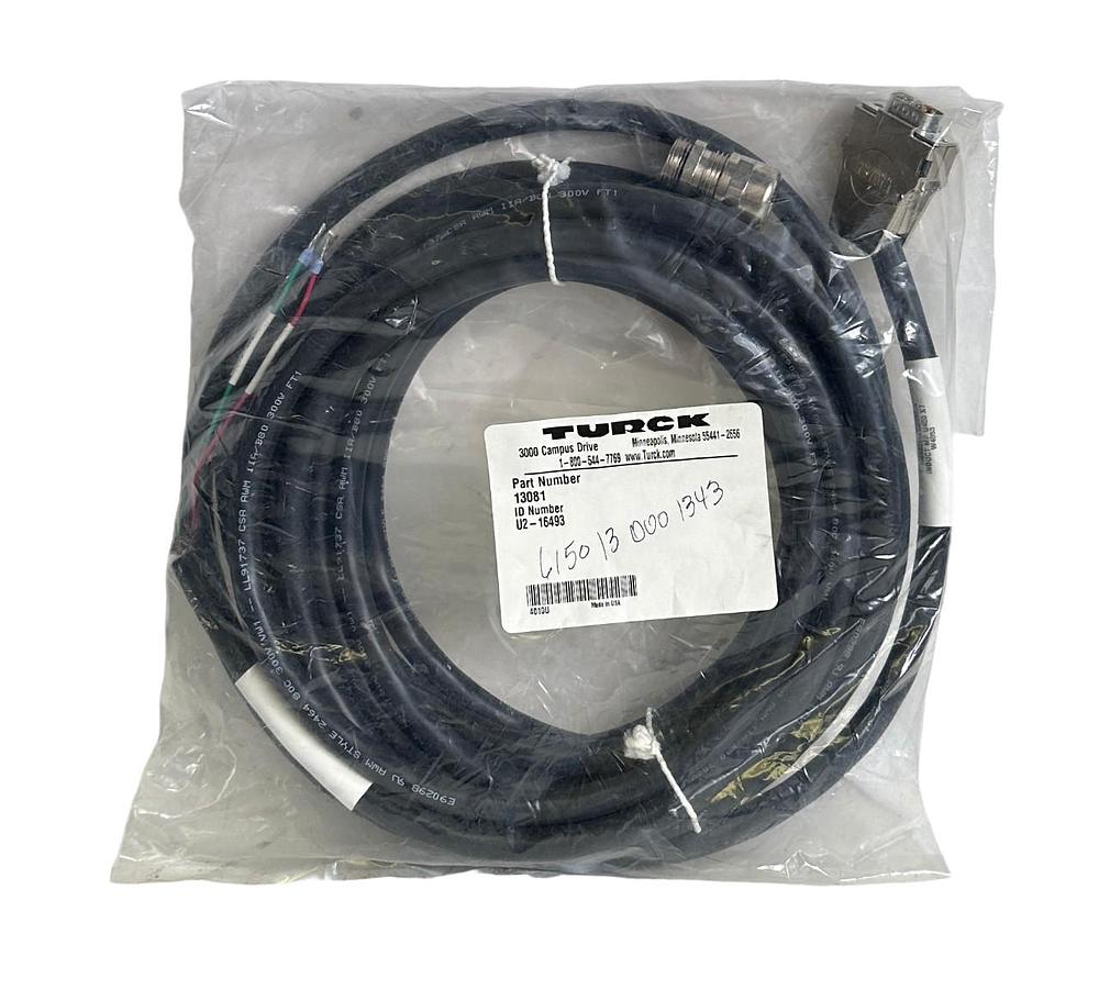 Used NEW TURCK U2-16493 / U216493 SINGLE-ENDED CORDSET 13081