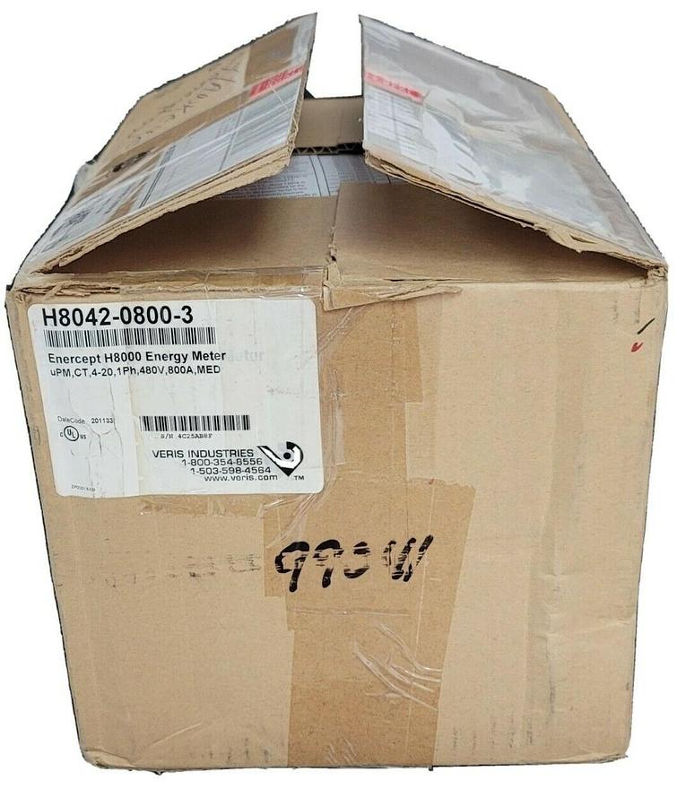 Used NEW VERIS H8042-0800-3 ENERCEPT H8000 POWER METER HAWKEYE H804208003