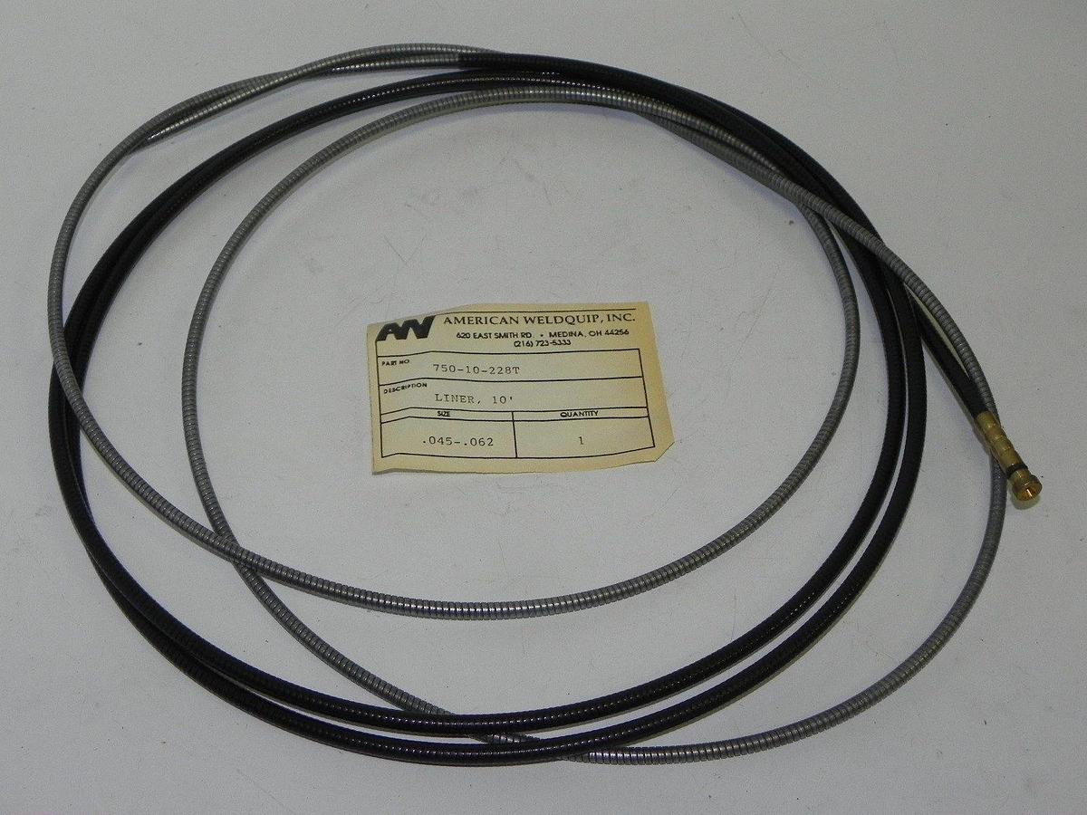 Used NEW AMERICAN WELDQUIP 750-10-228T LINER 10' SIZE: .045-.062 75010228T