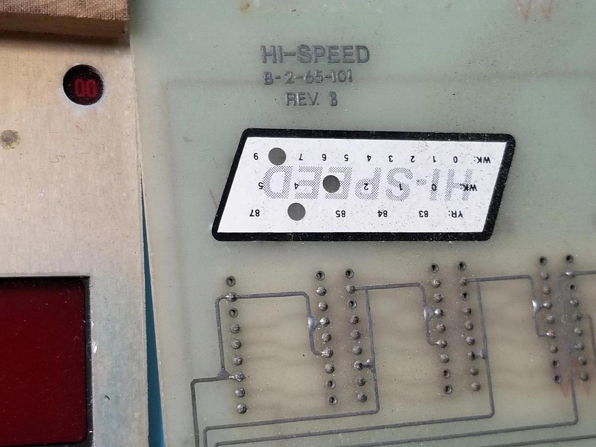 Used HI-SPEED B-2-65-101 REV. B WEIGHT FEEDBACK MODULE BOARD & DISPLAY PANEL B265101
