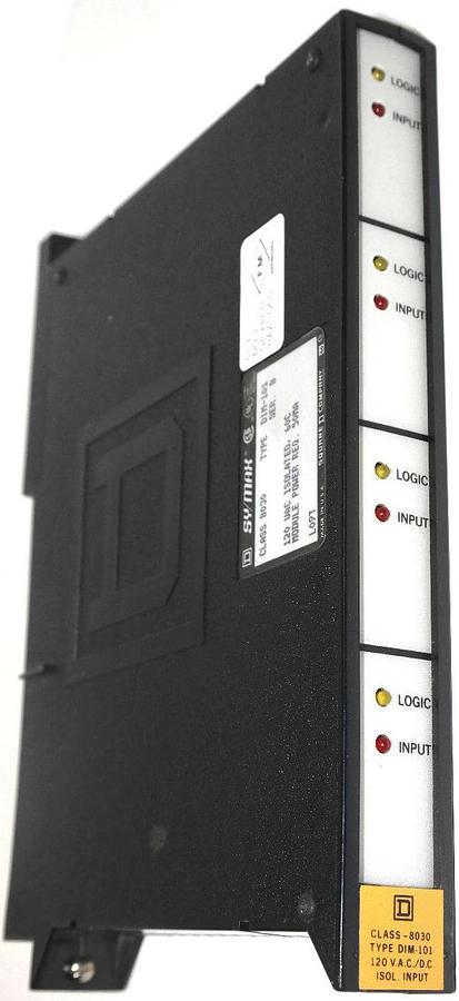 Used SQUARE D 8030-DIM-101 SY/MAX 120 VAC ISOLATED DELUXE INPUT MODULE SER. B