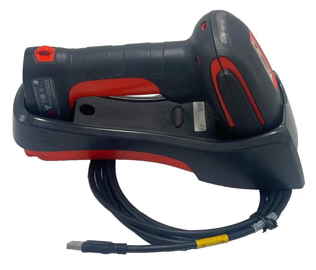 Used HONEYWELL 1981iFR-3 2D Barcode Scanner w/ CCB05-100BT-07N-N Base & USB Cable