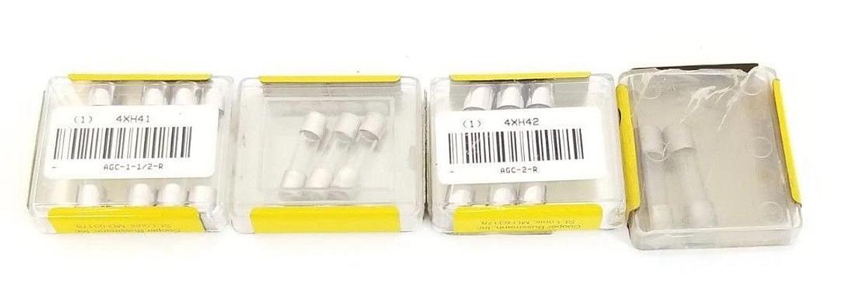 LOT OF COOPER BUSSMANN FUSES AGX-2, AGC-2-R, GMA-250-R, AGC-1-1/2-R