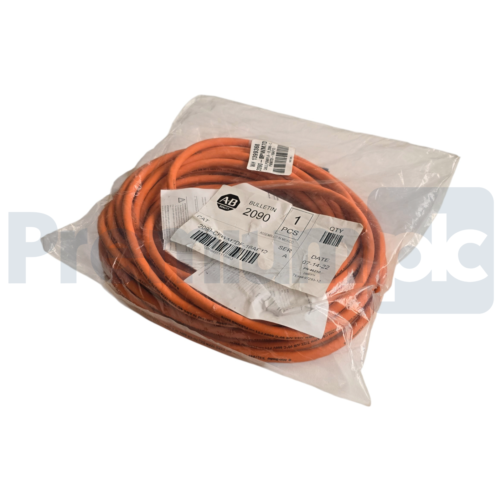 Used ALLEN BRADLEY 2090-CPWM7DF-16AF12 /A SpeedTEC 12m MP MOTOR POWER CABLE NSMP