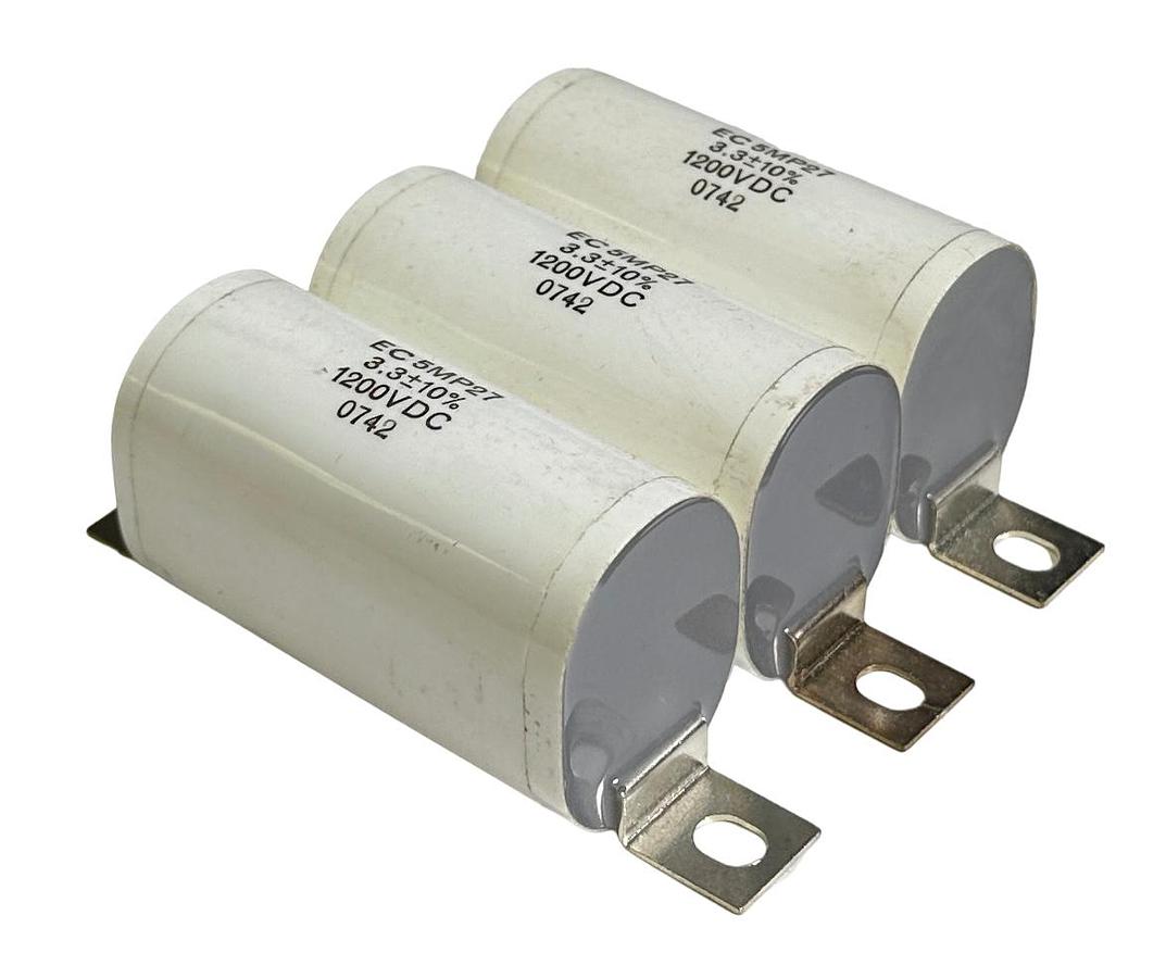 Used 3 NEW ELECTRONIC CONCEPTS EC 5MP27 POWER SUPPLY CAPACITORS 1200VDC 5MP2 SERIES