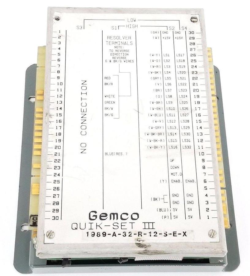 Used GEMCO QUIK-SET III 1989-A-32-R-12-S-E-X CONTROLLER 1989A32R12SEX