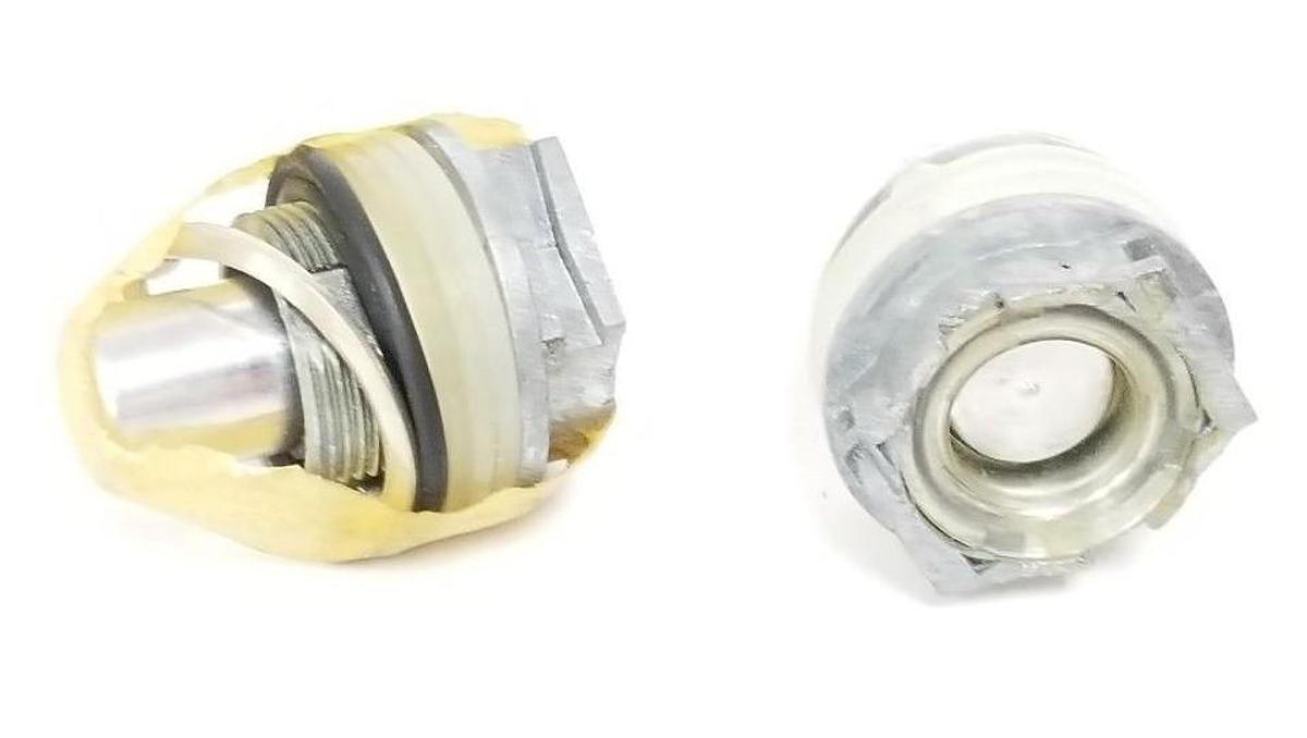 Used LOT OF 2 GENERIC SILVER PUSHBUTTON SWITCHES