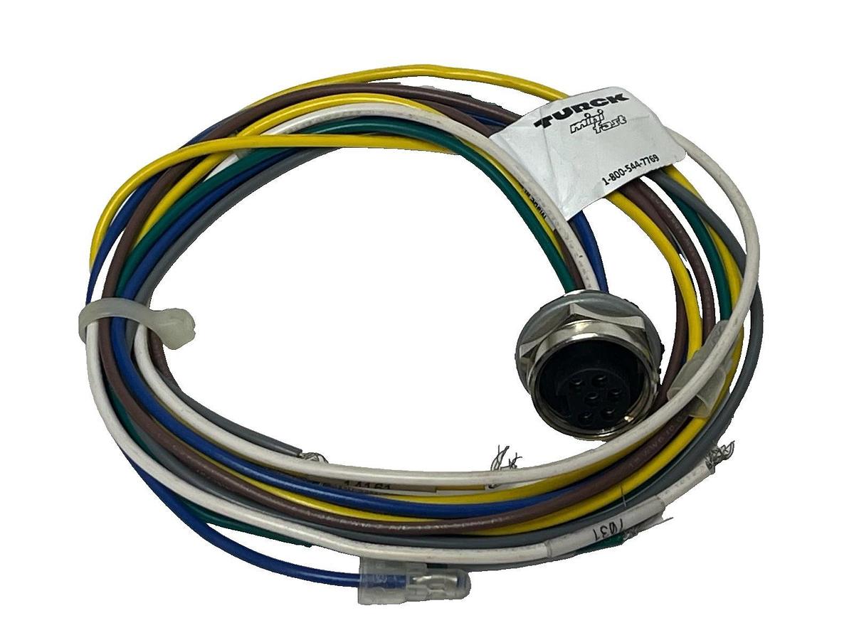 Lot of 2 Turck RKF 61-1M/NPT Minifast Receptacle 6-Pin Female 1/2" NPT 1M Leads