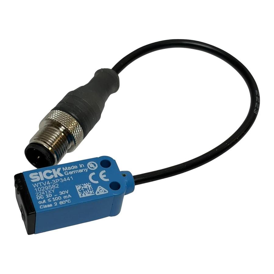 SICK WTV4-3P3441 V-Optics Miniature Photoelectric Sensor PNP NO/NC - New Surplus