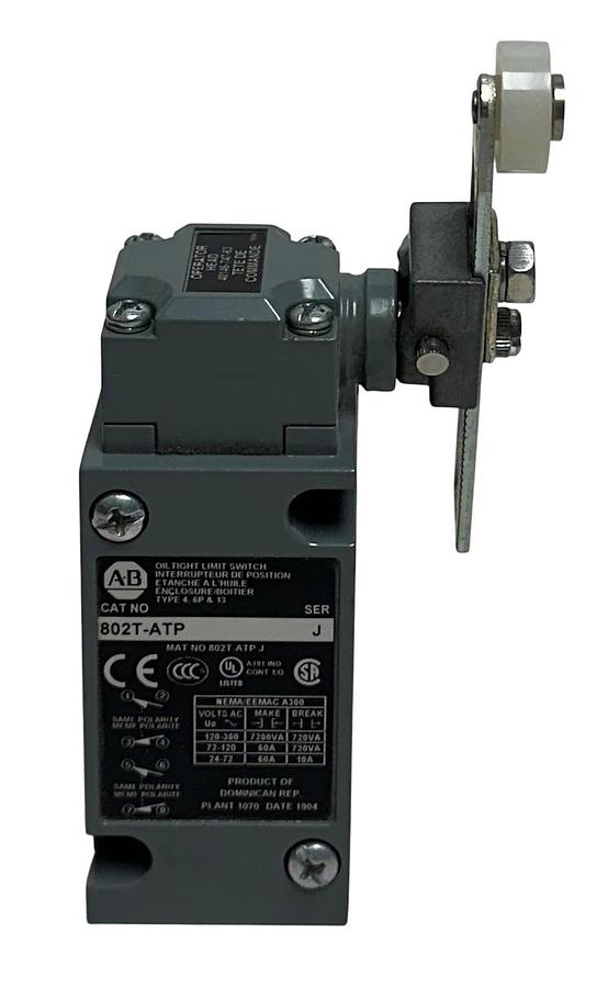 Used ALLEN BRADLEY 802T-ATP /J BULLETIN 802T OILTIGHT LIMIT SWITCH 40146-747-63 NSNP