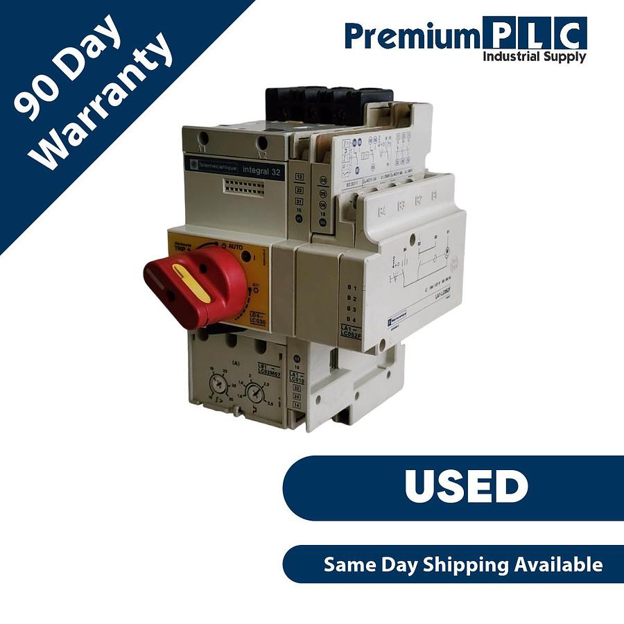 Used TELEMECANIQUE LD4-LC030 / LD4LC030 CONTACTOR W/ LB1-LC03M10 LA1-LC010 LA1-LC052F