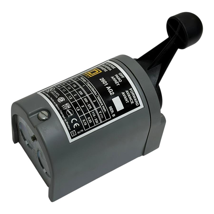 Used Square D 2601AG2 Reversing Drum Switch Series B NEMA 1 600VAC 2HP NEW SURPLUS