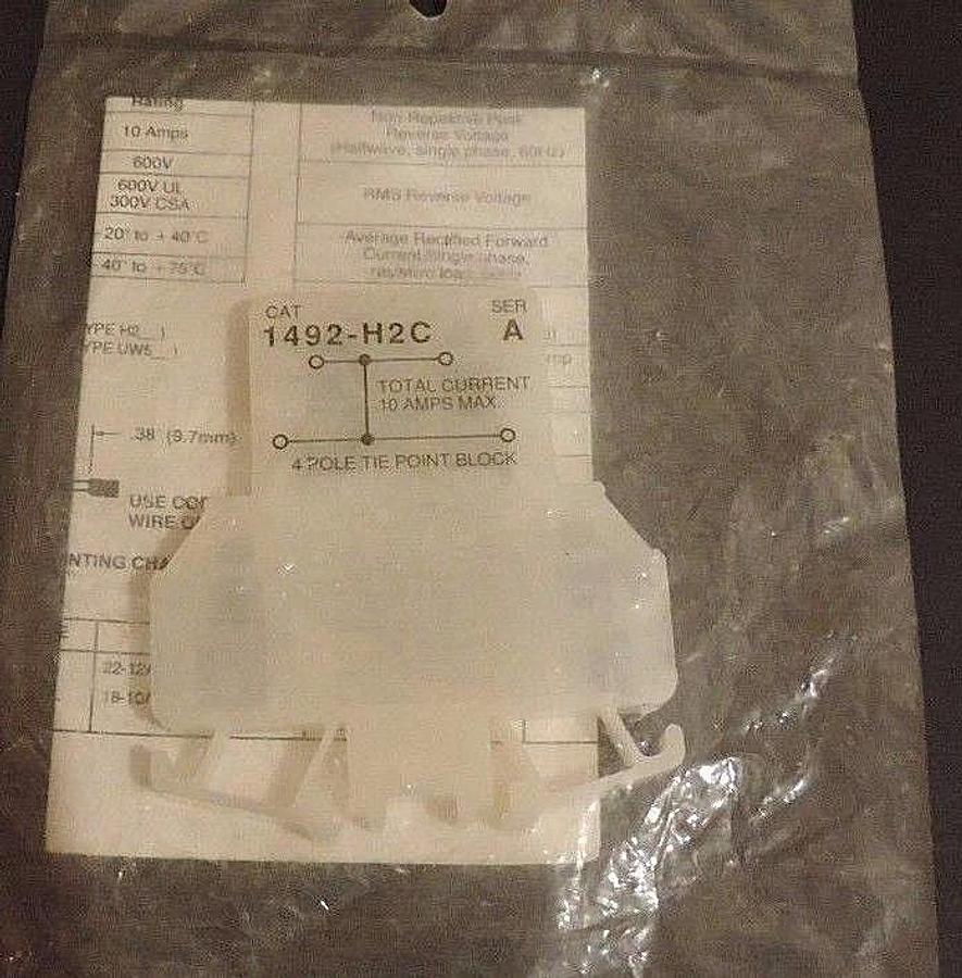 Used NEW ALLEN BRADLEY 1492-H2C TIE POINT BLOCK 1492H2C, SER. A