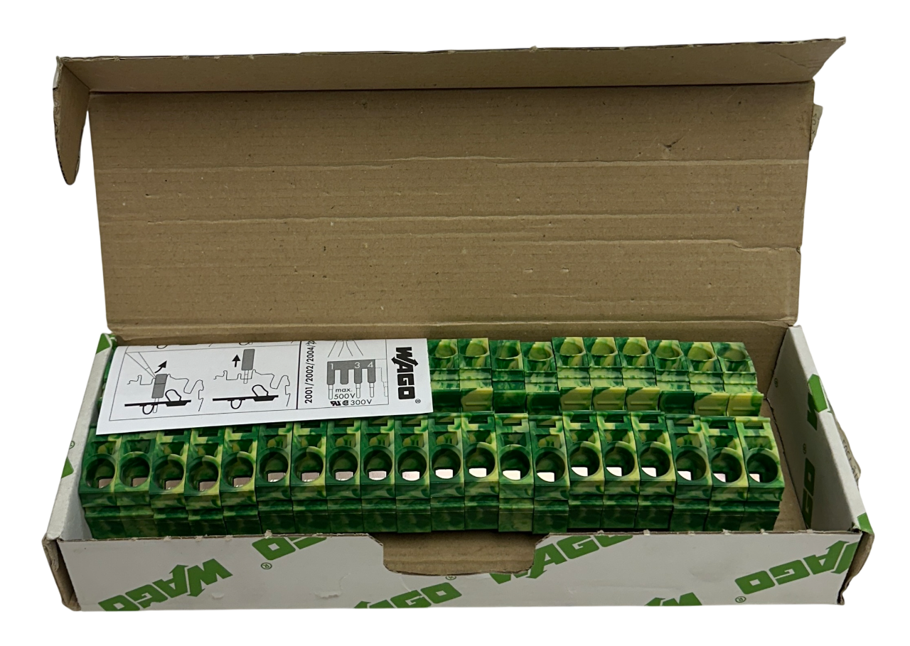 Used 20 WAGO 2016-1207 / 20161207 TOPJOB S 2-CONDUCTOR TERMINAL BLOCKS 2-POS NSMP