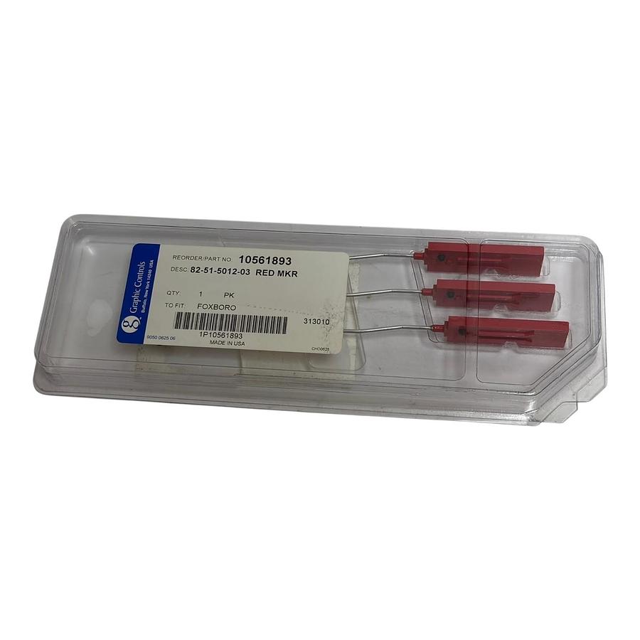 Used Lot of 4 Packs Graphic Controls 10561893 82-51-5012-03 Red Recorder Pens Foxboro