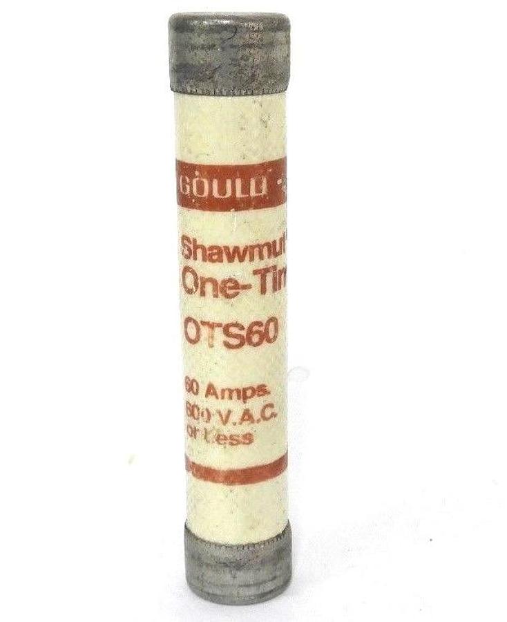 Used GOULD SHAWMUT OTS60 ONE-TIME FUSE 60A, 600V