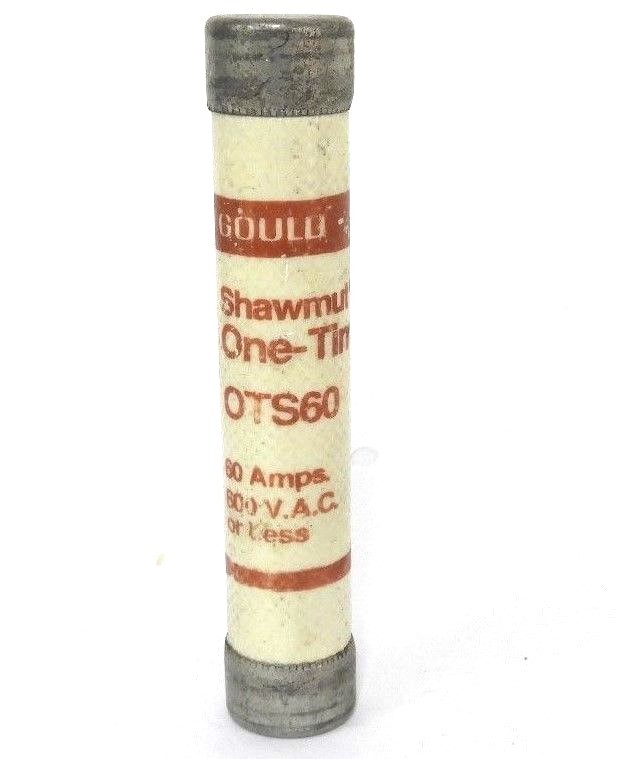 Used GOULD SHAWMUT OTS60 ONE-TIME FUSE 60A, 600V