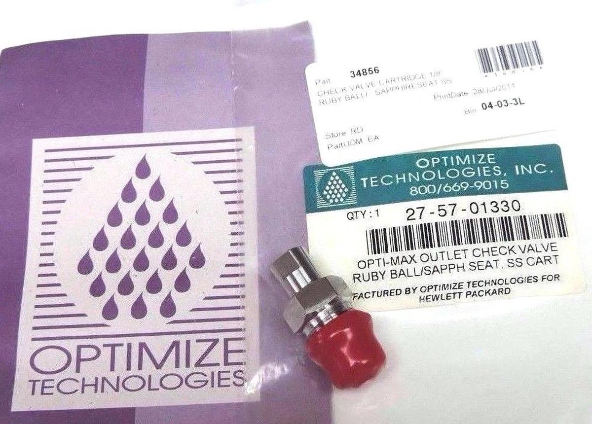 Used NEW OPTIMIZE TECHNOLOGIES INC. 27-57-01330 OPTI-MAX OUTLET CHECK VALVE RUBY BALL