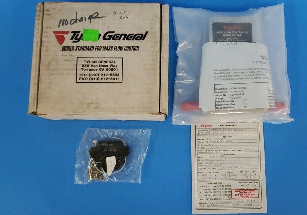 Used NEW TYLAN MILLIPORE FC-280AV-4S MASS FLOW CONTROLLER MODEL FC-280 10 SLPM 02