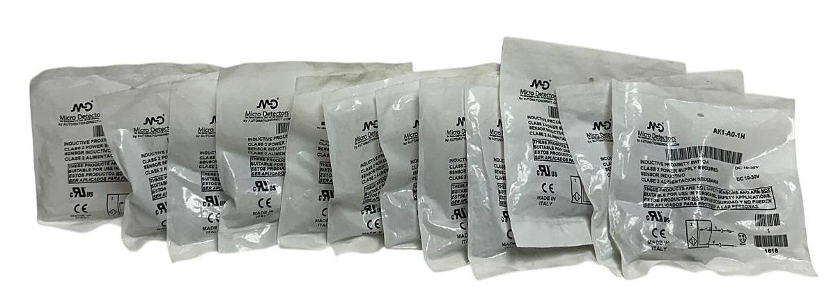 Used 12 AUTOMATIONDIRECT MICRO DETECTORS AK1-A0-1H / AK1A01H PROXIMITY SWITCHES NSFS