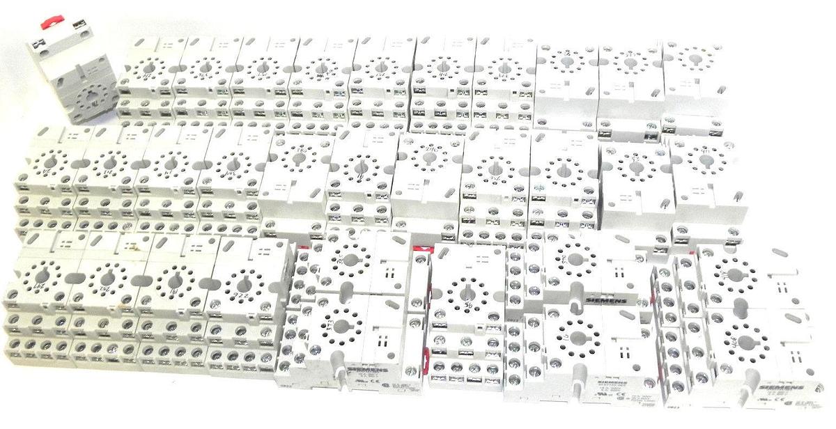 Used LOT OF 33 SIEMENS 3TX7144-4E3 RELAY SOCKETS 3TX71444E3