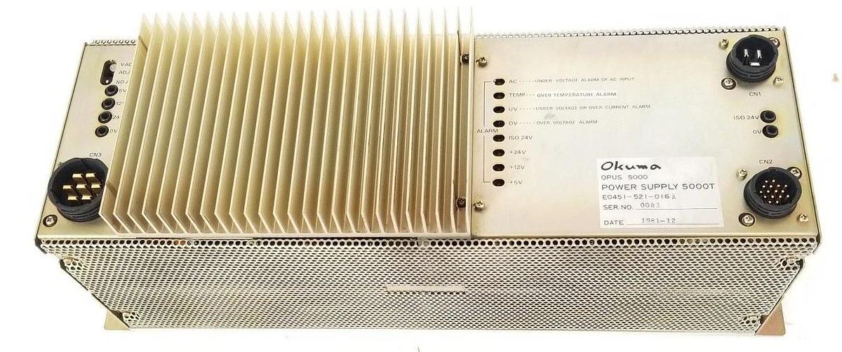 Used OKUMA OPUS 5000 E0451-521-016A POWER SUPPLY 5000T E0451521016A