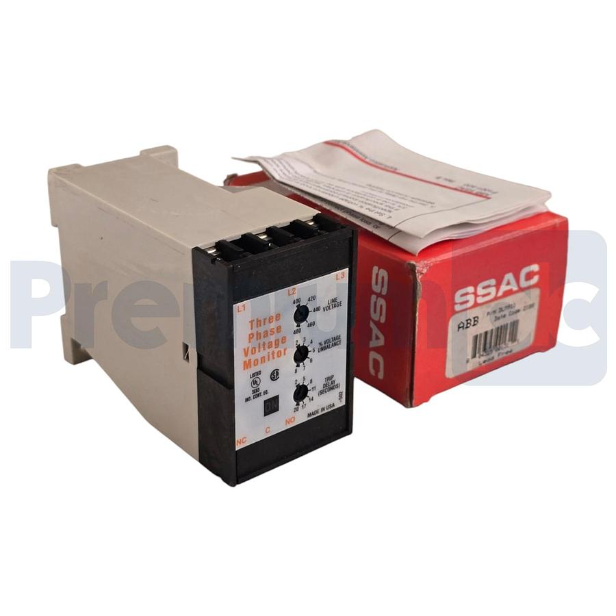 Used ABB SSAC DLM911 Three-Phase Voltage Monitor Protector Relay 400-480VAC NSMP