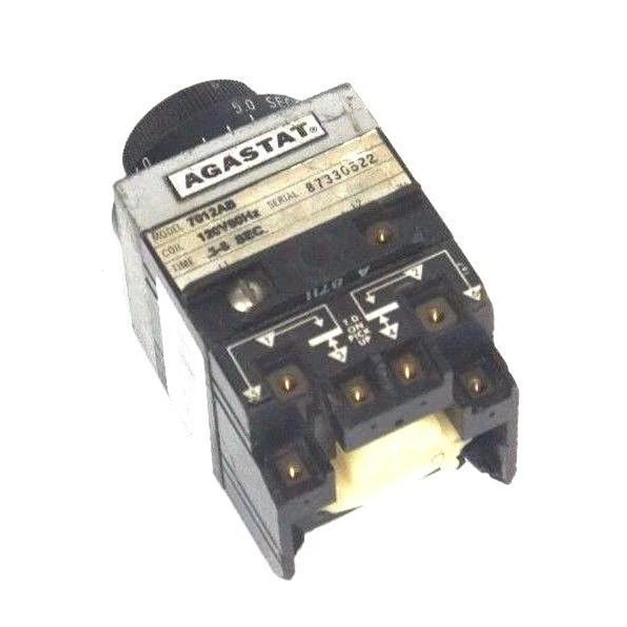 Used AGASTAT 7012AB TIME DELAY RELAY COIL: 120V 60HZ, TIME: .5 - 5 SEC.