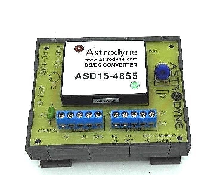 Used NEW ASTRODYNE ADP-15, PC-1081 REV. B DIN-RAIL MOUNTING SOCKET W/ ASD15-48S5