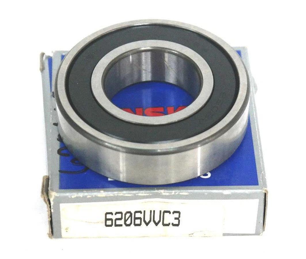 Used LOT OF 2 NEW NSK 6206VVC3 SINGLE ROW BALL BEARINGS